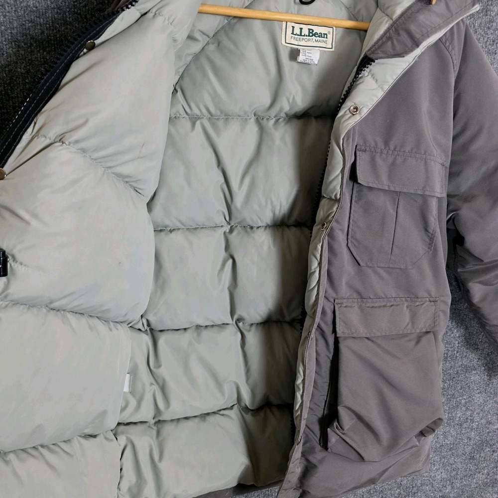 Vintage LL Bean Goose Down Parka Jacket Mens M Puffer Coat Freeport Maine USA - Picture 4 of 13